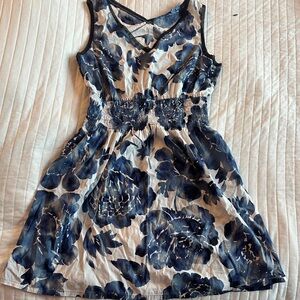 Floral Blue and White Vera Wang Dress